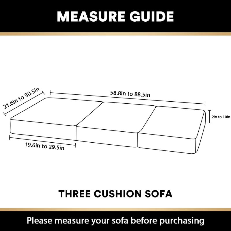 PrinceDeco Stretch Sofa Cushion Covers for Couches and Sofas,Soft Velvet Couch Seat Covers, Sofa Covers Washable, Seat Cushion Cover for 3 Couch Sofa Pet Friendly - Grey, Each Width Up to 29.5" - Image 2